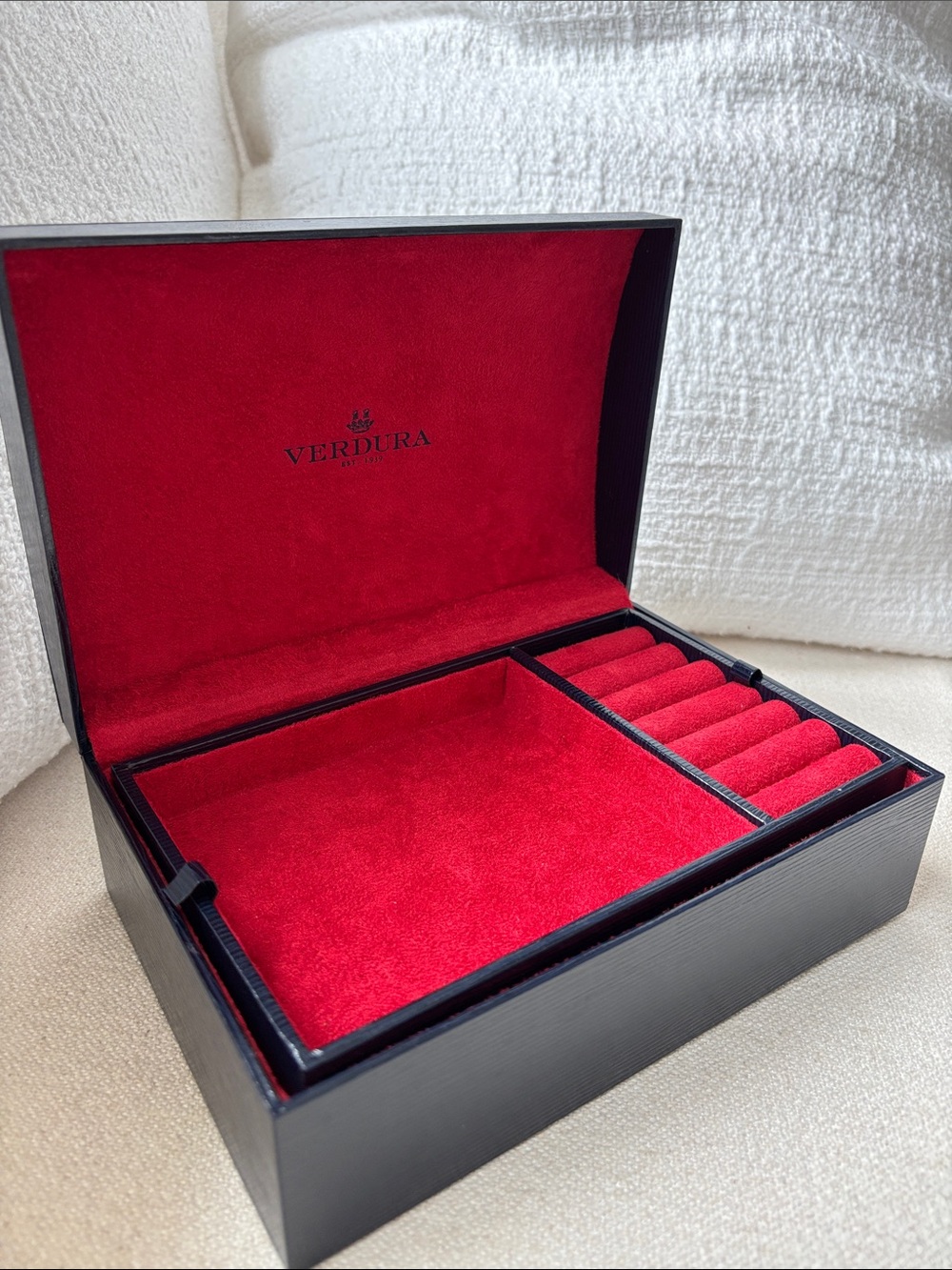 Verdura Suede Jewelry Box